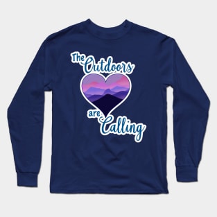 The outdoors are calling Mountain View Long Sleeve T-Shirt